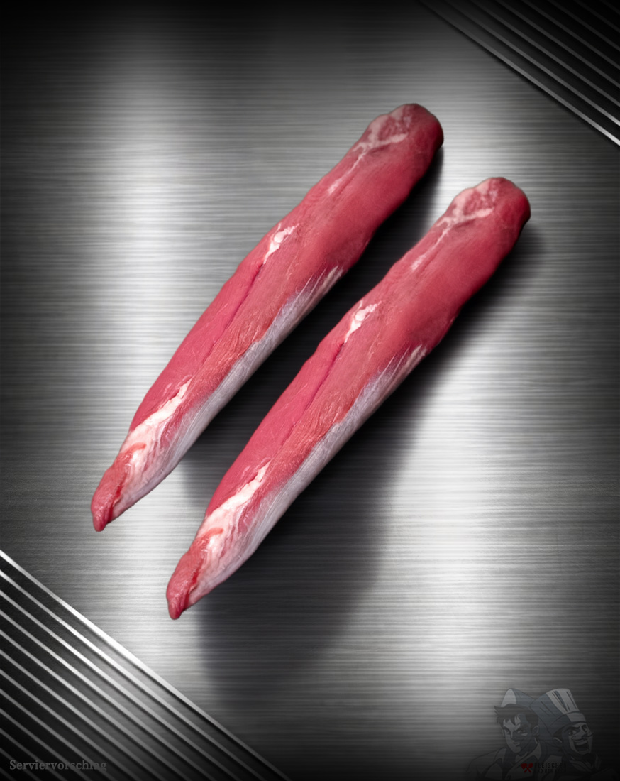 Zartes Lammfilet aus Neuseeland auf feinem Hintergrund