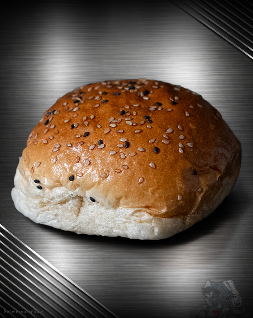 Vegane Burger Buns BEKABUNS® glutenfrei mit Sesam dekoriert